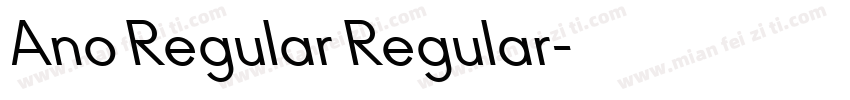 Ano Regular Regular字体转换